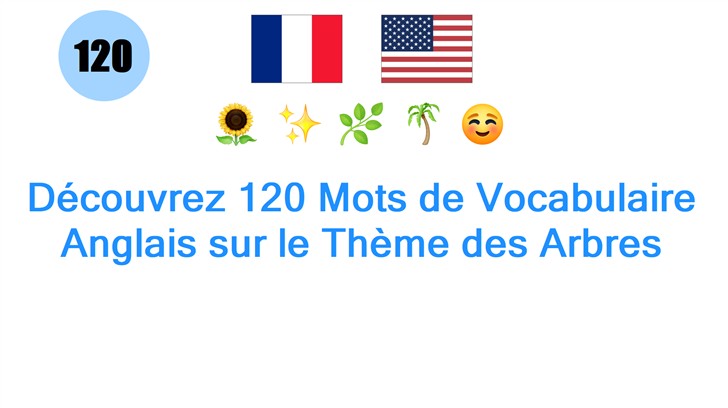 Découvrez 120 Mots de Vocabulaire Anglais sur le Thème des Arbres